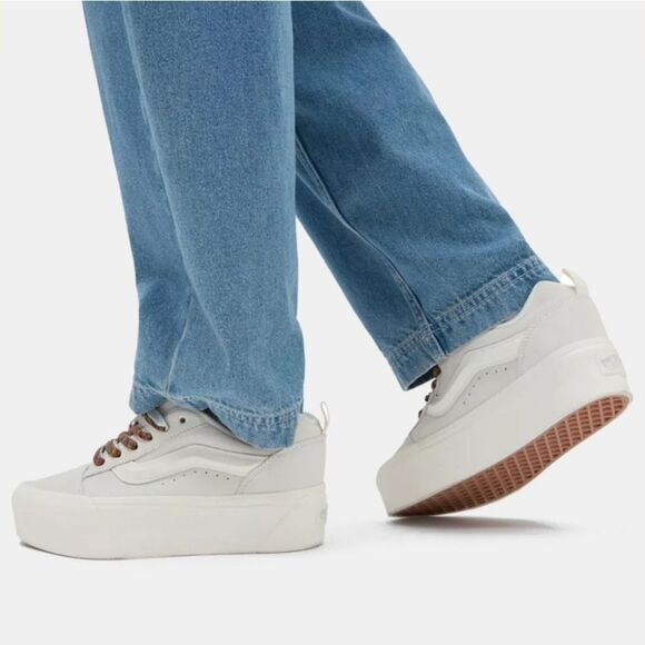 Vans Knu Stack White Chunky Platform Sneakers Size Men's 4/Women's 5.5 NWOB - Picture 2 of 9